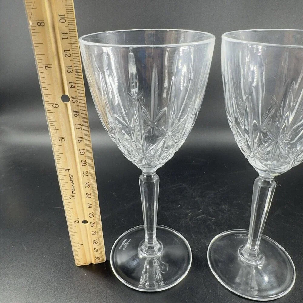Waterford Crystal‎ Marquis Clear Sparkle Elegant Glassware Goblet Glasses 2 Set